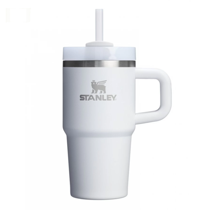 Термокружка Stanley Quencher H2,0 0,59 л с трубочкой, белая 10-13991-002